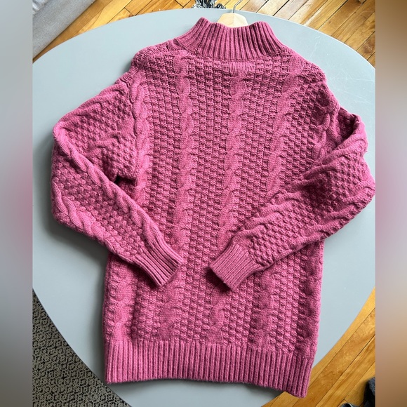 Wilfred (Aritzia) Wool Blend Turtleneck Sweater | Pink | XXS - Picture 2 of 6